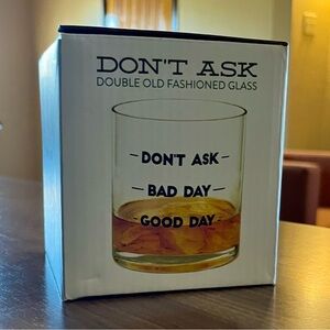 Two's Company Humorous Double Old Fashioned Glass